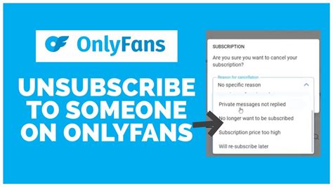 how to unsub on onlyfans|How to Unsubscribe from OnlyFans in 2024